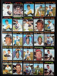 1971 Topps Baseball Lot Of 25