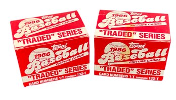 1986 TOPPS BASEBALL TRADED SETS COMPLETE