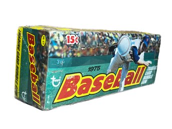 1975 TOPPS BASEBALL EMPTY DISPLAY BOX WRAPPED BY BBCE