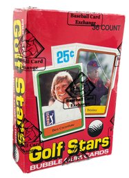 1981 DONRUSS PGA GOLF BOX FACTORY SEALED BBCE WITH JACK NICKLAUS ROOKIE SHOWING