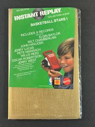 1971 Mattel Instant Replay Record Basketball Stars Album With Lucas, Maravich, Chamberlain FACTORY SEALED