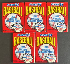 1991 Fleer Baseball Factory Sealed Wax Pack - LOT