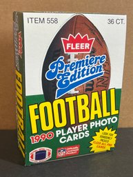 1990 FLEER FOOTBALL BOX 36 PACKS FACTORY SEALED