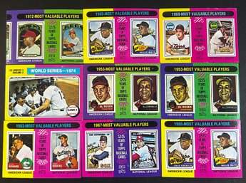 1975 Topps Baseball MVP Lot