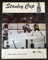 1968 - 69 STANLEY CUP PROGRAM BOSTON BRUINS VS MONTREAL CANADIENS 4/17/1969