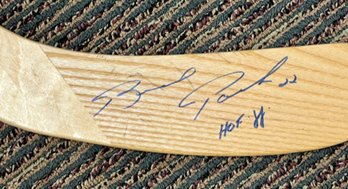 Rare Brad Park 1988 Hall Of Fame Autographed Inscribed Hockey Stick Boston Bruins