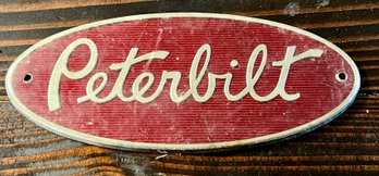 Peterbilt Tractor Trailer Metal Emblem Name Plate