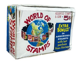 1965 Donruss World Of Stamps 24 Unopened Pack Box ~ Rare!