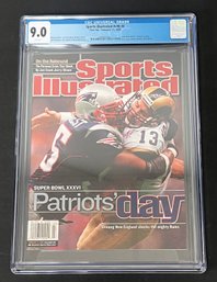 SPORTS ILLUSTRATED NEW ENGLAND PATRIOTS 2002 FIRST SUPER BOWL CGC 9.0