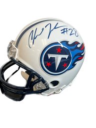 CHAD JOHNSON SIGNED MINI HELMET