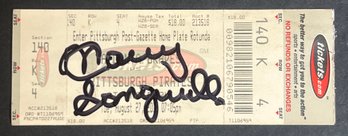 Manny Sanguillen Autographed Ticket