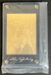 Lou Gehrig 22k Gold Plated Baseball Card