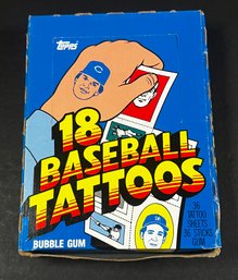 1986 TOPPS BASEBALL TATTOOS BOX 36 UNOPENED PACKS