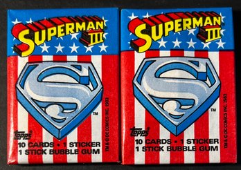 SUPERMAN 3 TRADING CARD PACKS FACTORY SEALED