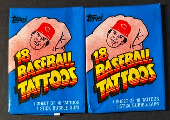 1986 TOPPS BASEBALL TATOOS PACKS FACTORY SEALED