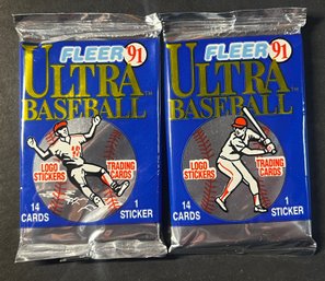 1991 Fleer Ultra Baseball Foil Packs Factory Sealed