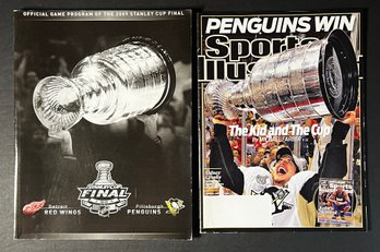 PITTSBURG PENGUINS 2009 STANLEY CUP PROGRAM AND SPORTS ILLUSTRATED