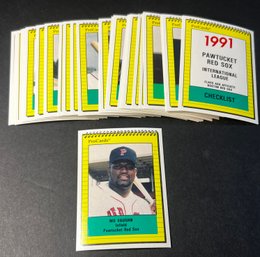 1991 PAWTUCKET RED SOX TEAM SET WITH MO VAUGN ROOKIE