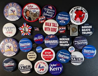 Large Lot Of Democratic Pins