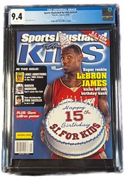 LEBRON JAMES ROOKIE COVER SPORTS ILLUSTRATED FOR KIDS CGC 9.4 HIGHEST GRADED!
