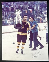 JOHNNY BUCYK AUTOGRAPHED PHOTO 9X14'