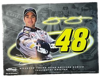 JIMMIE JOHNSON AUTOGRAPHED POSTER 24X18' NASCAR