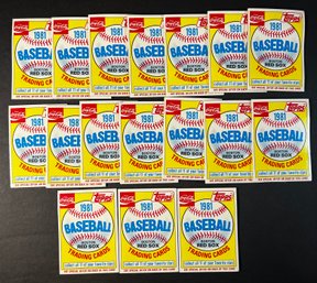 1981 TOPPS COCA-COLA BOSTON RED SOX UNOPENED CELLO PACKS (17)