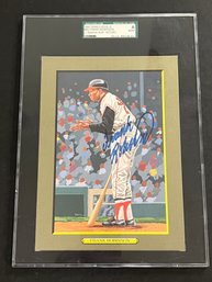 1993 PEREZ-STEELE #96 FRANK ROBINSON Autographed Turkey Red Style Card SGC JSA Authenticated