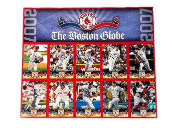 Boston Red Sox Boston Globe Uncut Team Set