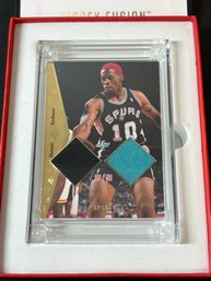 JERSEY FUSION /50 GAME USED PATCH CARD DENNIS RODMAN IN BOX