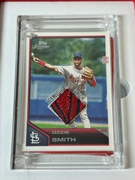 JERSEY FUSION TOPPS 3/10 GAME USED OZZIE SMITH IN BOX