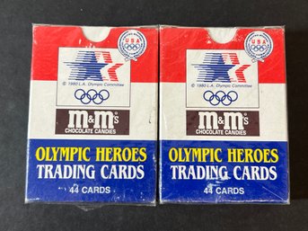 2 1980 OLYMPIC HEROES TRADING CARDS PACKS SETS