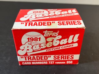 1981 TOPPS TRADED BASEBALL CARD BOX COMPLETE