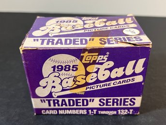 1985 TOPPS TRADED BASEBALL CARD BOX COMPLETE