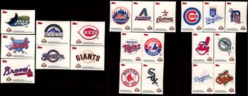 2001 TOPPS BASEBALL OPENING DAY TEAM STICKERS LOT OF 21