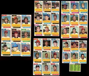 1974 Topps Baseball Traded Near Complete Set 43/44