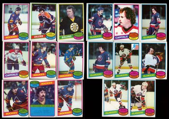 1980-81 Topps Hockey Lot Of 17