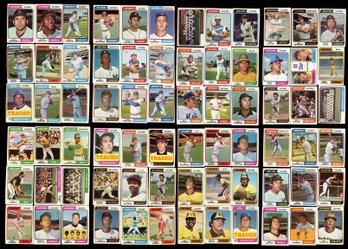 1974 Topps Baseball Lot Of 72 WITH HIGH #S
