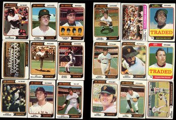 1974 Topps Baseball Lot Of 18