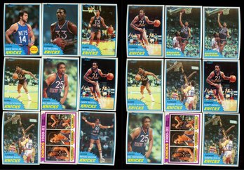 1981 Topps Basketball New York Knicks Lot Of 18