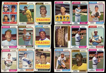 1974 Topps Baseball Lot Of 18