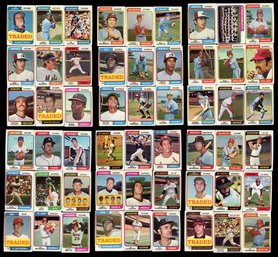 1974 Topps Baseball Lot Of 54