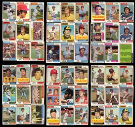 1974 Topps Baseball Lot Of 54