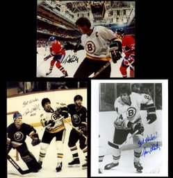 TERRY O'REILLY GROUP OF AUTOGRAPHED 8X10 PHOTOS (3)