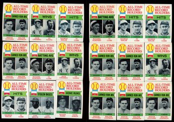 1979 Topps Baseball Lot Of 18 All-time Record Holders