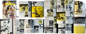 1969 CANADIENS SPORTS MAGAZINE REVIEW OF THE BOSTON BRUINS WITH 13 AUTOGRAPHS (NAMES IN DESCRIPTION)