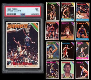 1975 Topps Basketball Complete Set 1-330 NM ~ Moses Malone Rookie PSA 7 ~ In Binder