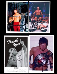 LOT OF AUTOGRAPHED WRESTLING PHOTOS