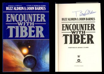 BUZZ ALDRIN SIGNED COPY OF ENCOUNTER WITH TIBER