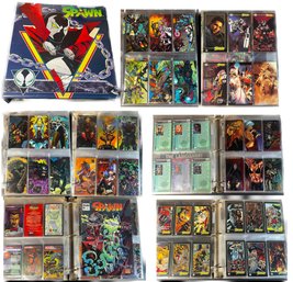 SPAWN BINDER FULL OF TRADING CARDS ~ 270 CARDS & COMIC BOOK